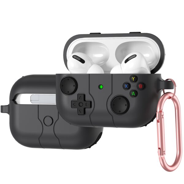 GamePad Design Shockproof Silicone Case with Keychain for AirPods